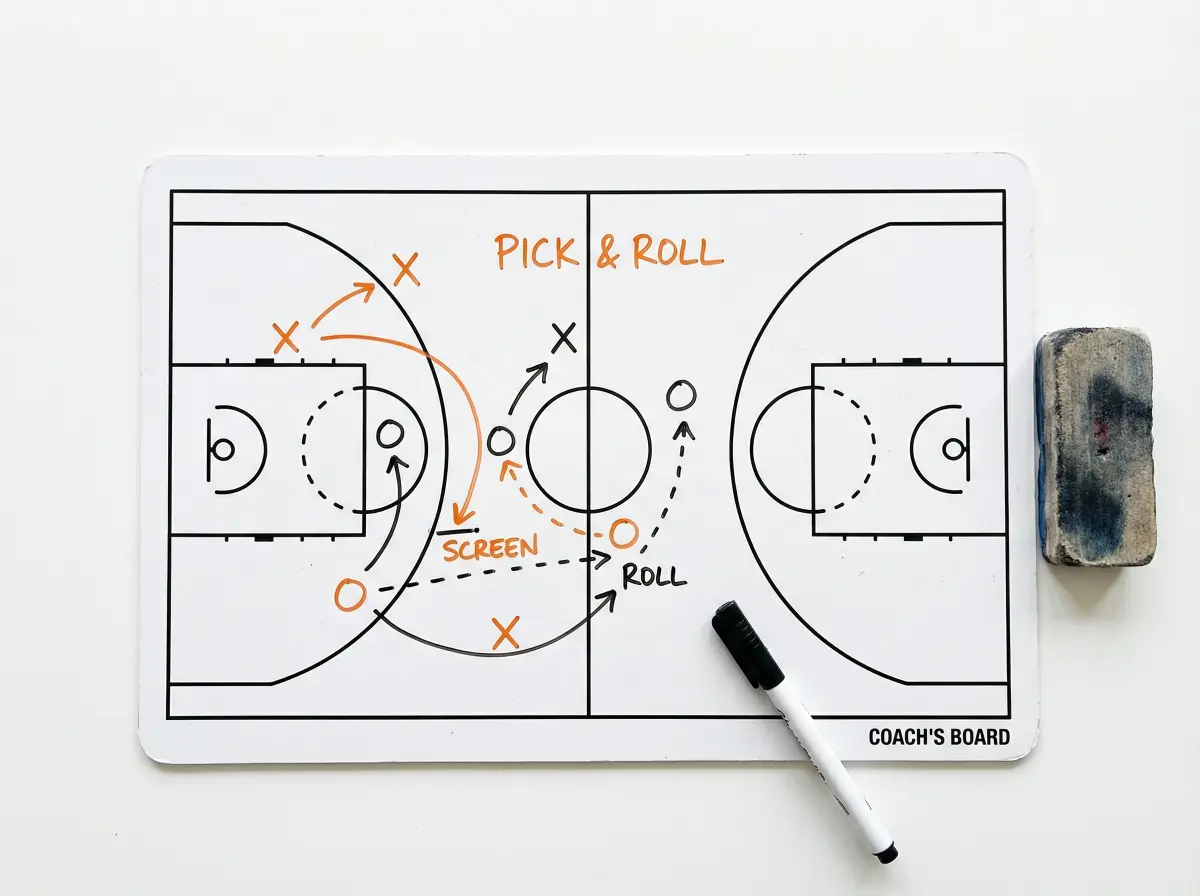 挡拆战术分析图 - 内射 | 篮球战术复盘